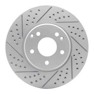 R1 96-11 Chrysler Crossfire Front Left Drilled & Slotted Geo-Carbon Rotor