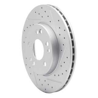 R1 84-95 Mercedes-Benz 300CE Front Right Drilled & Slotted Geo-Carbon Rotor