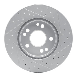 R1 84-95 Mercedes-Benz 300TE Front Left Drilled & Slotted Geo-Carbon Rotor