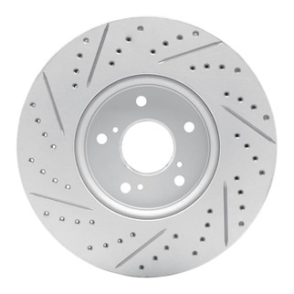 R1 13-25 Acura ADX Front Right Drilled & Slotted Geo-Carbon Rotor