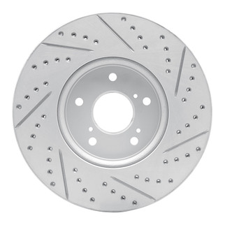 R1 13-25 Acura RDX Front Left Drilled & Slotted Geo-Carbon Rotor