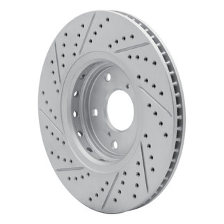 R1 16-22 Acura ILX Front Right Drilled & Slotted Geo-Carbon Rotor