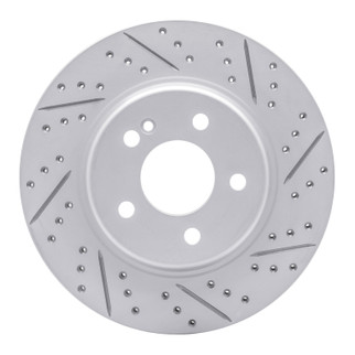 R1 15-23 Mercedes-Benz E350 Rear Right Drilled & Slotted Geo-Carbon Rotor