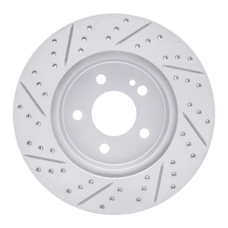 R1 15-23 Mercedes-Benz E350 Rear Right Drilled & Slotted Geo-Carbon Rotor