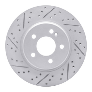 R1 15-23 Mercedes-Benz E350 Rear Left Drilled & Slotted Geo-Carbon Rotor