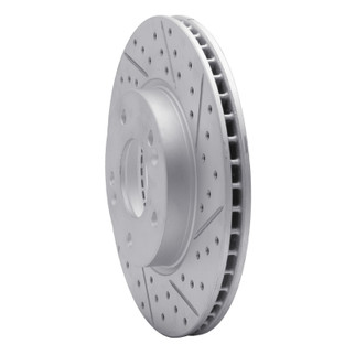 R1 17-22 Hyundai Ioniq Front Right Drilled & Slotted Geo-Carbon Rotor