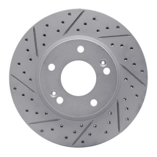 R1 17-22 Hyundai Ioniq Front Left Drilled & Slotted Geo-Carbon Rotor