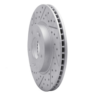 R1 17-22 Hyundai Ioniq Front Left Drilled & Slotted Geo-Carbon Rotor