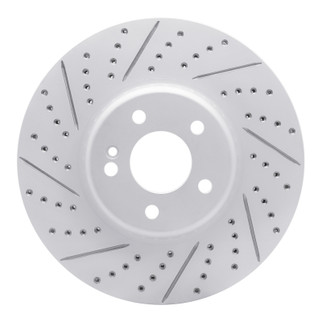 R1 15-23 Mercedes-Benz E300 Front Left Drilled & Slotted Geo-Carbon Rotor