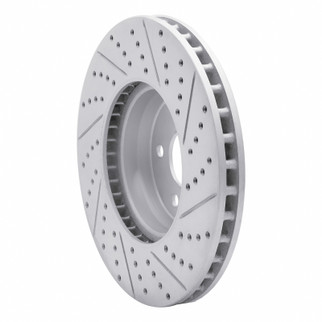 R1 15-23 Mercedes-Benz E300 Front Left Drilled & Slotted Geo-Carbon Rotor