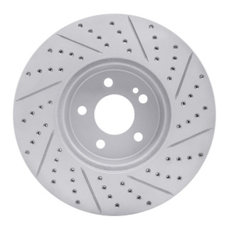 R1 15-23 Mercedes-Benz E300 Front Left Drilled & Slotted Geo-Carbon Rotor