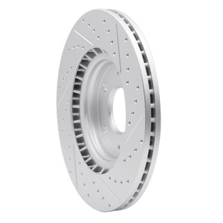 R1 15-26 Hyundai Kona Ev Front Left Drilled & Slotted Geo-Carbon Rotor
