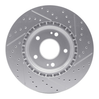 R1 15-26 Hyundai Kona Ev Front Left Drilled & Slotted Geo-Carbon Rotor