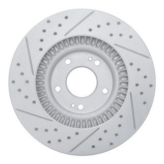 R1 13-20 Hyundai Santa Fe Xl Front Right Drilled & Slotted Geo-Carbon Rotor