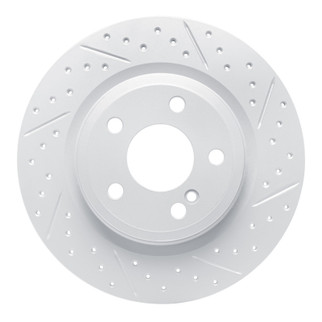 R1 12-20 Mercedes-Benz Slk350 Rear Right Drilled & Slotted Geo-Carbon Rotor