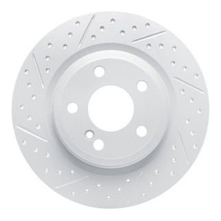 R1 12-20 Mercedes-Benz Slk250 Rear Left Drilled & Slotted Geo-Carbon Rotor