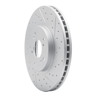 R1 99-14 Acura TSX Front Right Drilled & Slotted Geo-Carbon Rotor