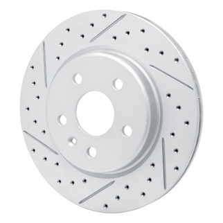 R1 19-25 Buick Envision Rear Left Drilled & Slotted Geo-Carbon Rotor