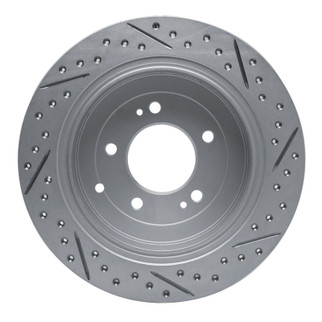 R1 16-22 Hyundai Tucson Rear Left Drilled & Slotted Geo-Carbon Rotor