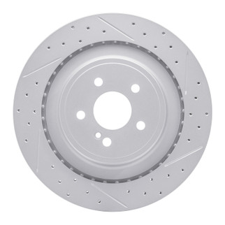 R1 10-18 Mercedes-Benz Cls63 AMG Rear Right Drilled & Slotted Geo-Carbon Rotor