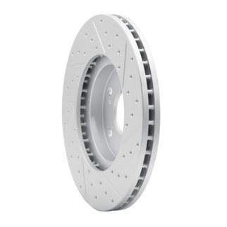 R1 99-14 Acura CL Front Left Drilled & Slotted Geo-Carbon Rotor