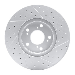 R1 99-14 Acura CL Front Left Drilled & Slotted Geo-Carbon Rotor