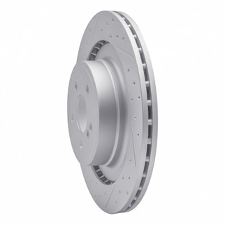 R1 10-18 Mercedes-Benz E63 AMG Rear Left Drilled & Slotted Geo-Carbon Rotor