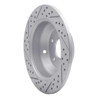 R1 10-21 Hyundai Santa Fe Rear Right Drilled & Slotted Geo-Carbon Rotor