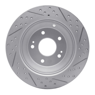 R1 10-21 Hyundai Santa Fe Xl Rear Left Drilled & Slotted Geo-Carbon Rotor