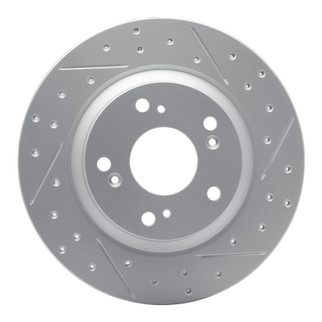 R1 00-09 Honda S2000 Rear Right Drilled & Slotted Geo-Carbon Rotor