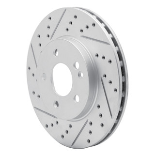 R1 06-11 Mercedes-Benz B200 Front Left Drilled & Slotted Geo-Carbon Rotor
