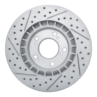 R1 00-09 Honda S2000 Front Right Drilled & Slotted Geo-Carbon Rotor