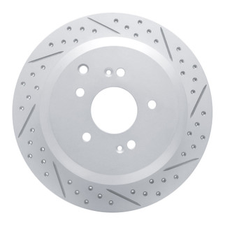 R1 07-12 Hyundai Veracruz Rear Right Drilled & Slotted Geo-Carbon Rotor