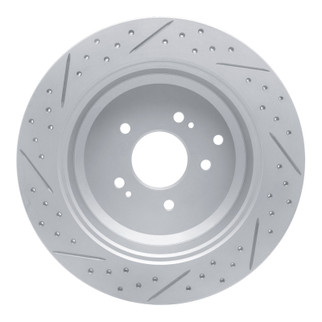 R1 07-12 Hyundai Veracruz Rear Right Drilled & Slotted Geo-Carbon Rotor