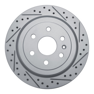 R1 10-16 Cadillac Srx Rear Right Drilled & Slotted Geo-Carbon Rotor