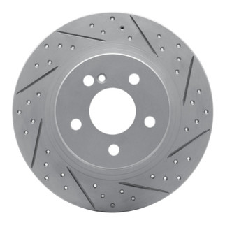 R1 08-15 Mercedes-Benz C250 Rear Right Drilled & Slotted Geo-Carbon Rotor