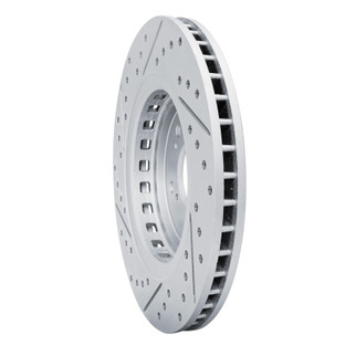 R1 14-20 Acura MDX Front Right Drilled & Slotted Geo-Carbon Rotor