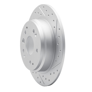 R1 99-11 Acura TL Rear Right Drilled & Slotted Geo-Carbon Rotor