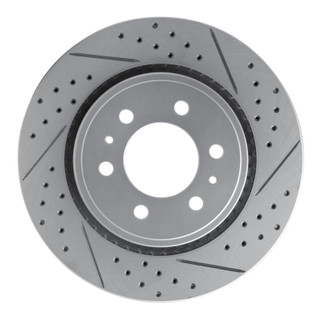 R1 07-21 Ford F-150 RWD Front Right Drilled & Slotted Geo-Carbon Rotor