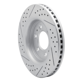 R1 07-21 Ford F-150 RWD Front Right Drilled & Slotted Geo-Carbon Rotor