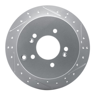 R1 01-16 Hyundai Santa Fe Rear Right Drilled & Slotted Geo-Carbon Rotor