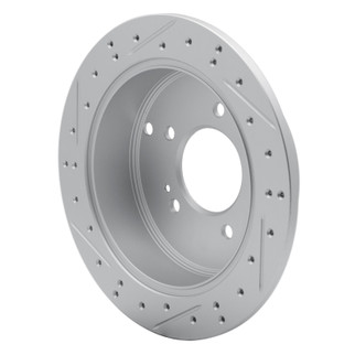 R1 01-16 Hyundai Santa Fe Rear Right Drilled & Slotted Geo-Carbon Rotor