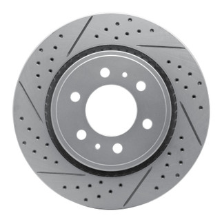 R1 07-21 Ford F-150 RWD Front Left Drilled & Slotted Geo-Carbon Rotor