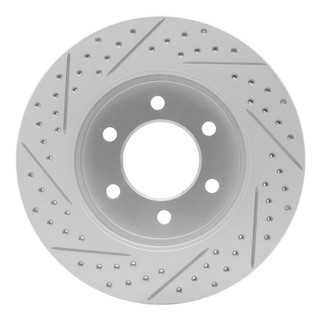 R1 02-06 Ford Expedition Front Right Drilled & Slotted Geo-Carbon Rotor