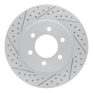 R1 02-06 Ford Expedition Front Left Drilled & Slotted Geo-Carbon Rotor