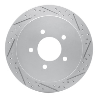 R1 97-04 Ford F-150 RWD Rear Right Drilled & Slotted Geo-Carbon Rotor