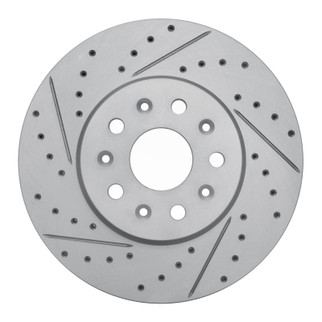 R1 14-20 Cadillac Cts Front Left Drilled & Slotted Geo-Carbon Rotor