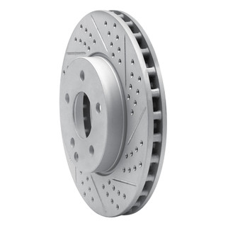 R1 03-09 Mercedes-Benz E350 Front Right Drilled & Slotted Geo-Carbon Rotor