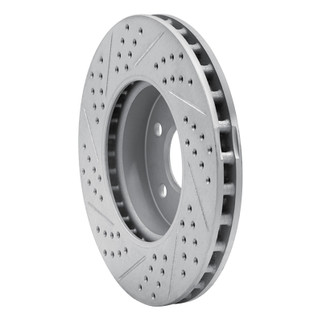 R1 03-09 Mercedes-Benz E350 Front Right Drilled & Slotted Geo-Carbon Rotor