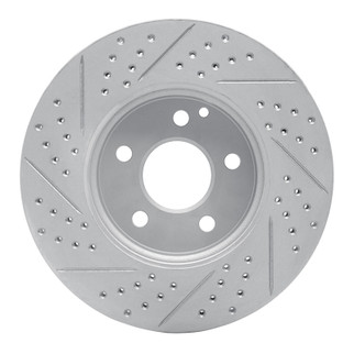 R1 03-09 Mercedes-Benz E350 Front Right Drilled & Slotted Geo-Carbon Rotor